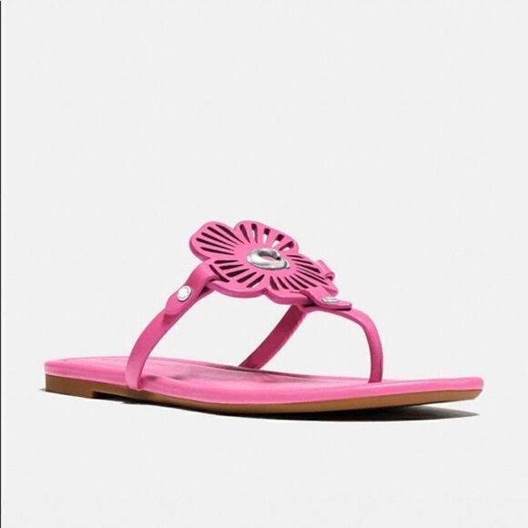9 COACH JULIA SANDALS In color Petunia Pink nib - Picture 6 of 11